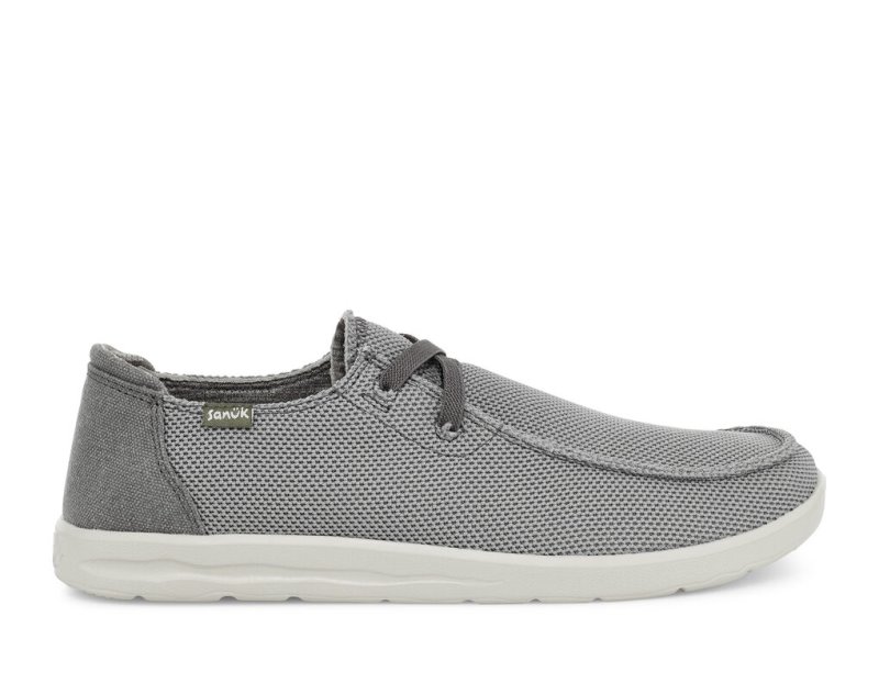 Sanuk Shaka Mesh No-tie - Sanuk Sneakers Mens Grey - Philippines TIQCEX209